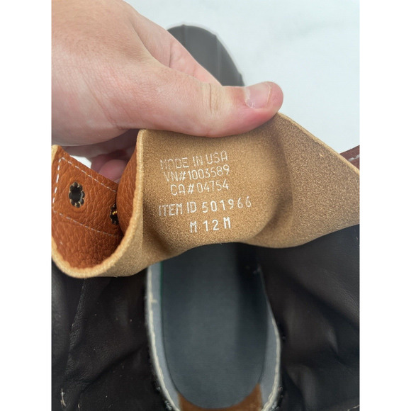 NEW L.L.Bean BEAN BOOT 8" Men's Duck Boot Brown Leather US Size 12 D NIB - Picture 10 of 11